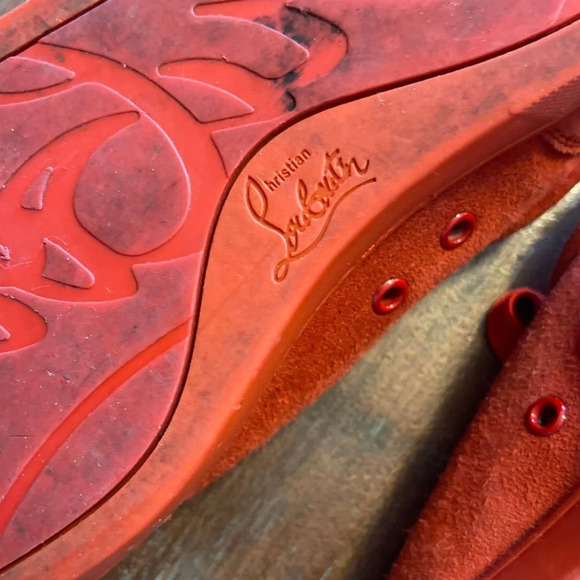 Authentic Louboutin Men's Spike Sneakers Sz 42 - Picture 10 of 11